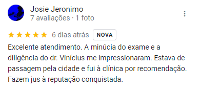 Depoimento positivo de cliente, Josie Jeronimo